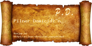 Pilner Domicián névjegykártya